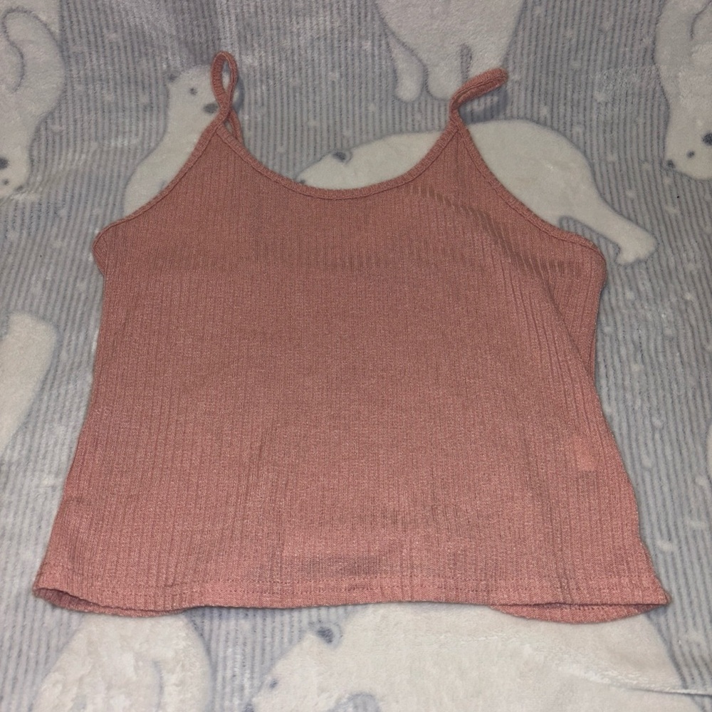 Women's Pink Ribbed Tank Top